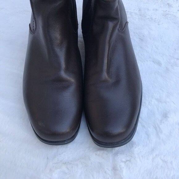 BLONDO SZ 8.5B  BROWNS LEATHER WINTER KNEE HIGH BOOTS LINED WATERPROOF US WOMENS - Picture 7 of 9